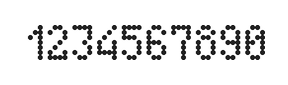 4×7数字点阵字体 ddN47AA1182