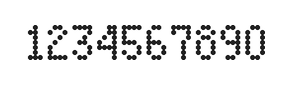 4×7数字点阵字体 ddN47AA1183