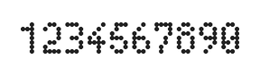 4×7数字点阵字体 ddN47AA1185