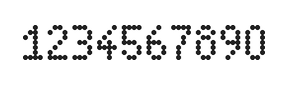 4×7数字点阵字体 ddN47AA1186