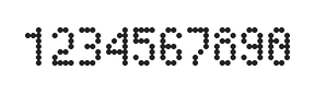 4×7数字点阵字体 ddN47AA1187