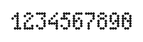 4×7数字点阵字体 ddN47AA1188