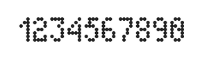 4×7数字点阵字体 ddN47AA1190