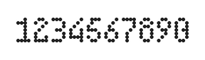 4×7数字点阵字体 ddN47AA1191