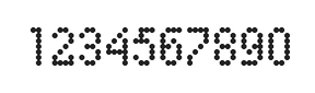 4×7数字点阵字体 ddN47AA1192