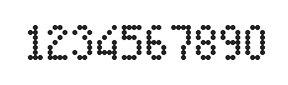 4×7数字点阵字体 ddN47AA1195