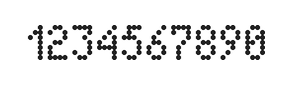 4×7数字点阵字体 ddN47AA1196