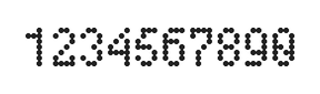 4×7数字点阵字体 ddN47AA1197