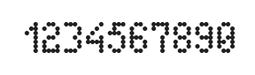 4×7数字点阵字体 ddN47AA1198