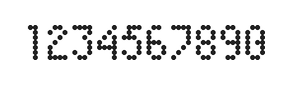 4×7数字点阵字体 ddN47AA1199