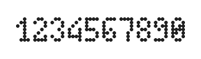 4×7数字点阵字体 ddN47AA1202