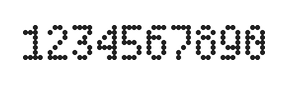 4×7数字点阵字体 ddN47AA1205