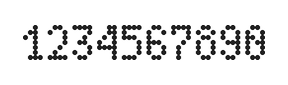 4×7数字点阵字体 ddN47AA1206