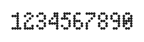 4×7数字点阵字体 ddN47AA1208