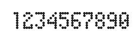 4×7数字点阵字体 ddN47AA1209