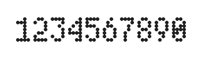 4×7数字点阵字体 ddN47AA1215