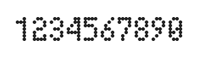 4×7数字点阵字体 ddN47AA1221