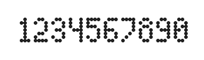 4×7数字点阵字体 ddN47AA1222
