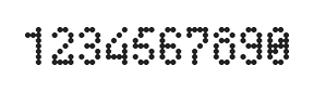 4×7数字点阵字体 ddN47AA1223