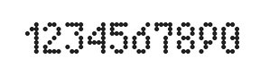 4×7数字点阵字体 ddN47AA1226
