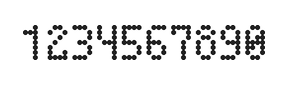4×7数字点阵字体 ddN47AA1230