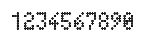 4×7数字点阵字体 ddN47AA1231