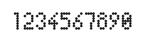 4×7数字点阵字体 ddN47AA1233