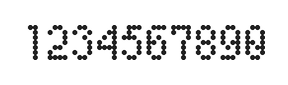 4×7数字点阵字体 ddN47AA1236