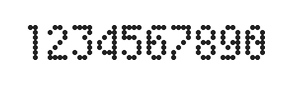 4×7数字点阵字体 ddN47AA1237
