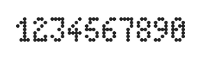 4×7数字点阵字体 ddN47AA1238