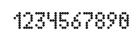 4×7数字点阵字体 ddN47AA1239