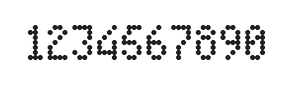 4×7数字点阵字体 ddN47AA1246