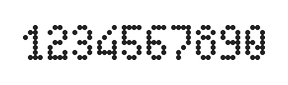 4×7数字点阵字体 ddN47AA1249