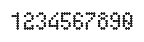 4×7数字点阵字体 ddN47AA1250