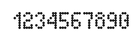 4×7数字点阵字体 ddN47AA1253