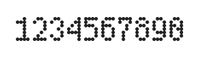 4×7数字点阵字体 ddN47AA1254