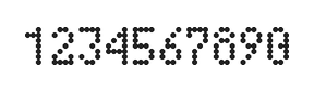 4×7数字点阵字体 ddN47AA1255