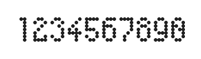 4×7数字点阵字体 ddN47AA1259