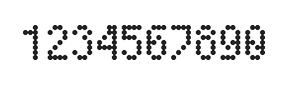 4×7数字点阵字体 ddN47AA1271