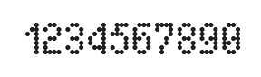 4×7数字点阵字体 ddN47AA1272