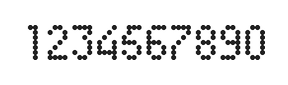 4×7数字点阵字体 ddN47AA1273