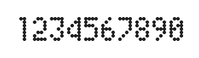 4×7数字点阵字体 ddN47AA1274