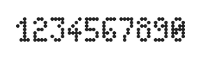 4×7数字点阵字体 ddN47AA1279