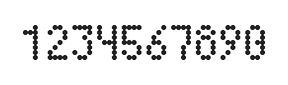 4×7数字点阵字体 ddN47AA1280
