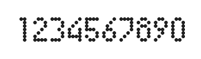 4×7数字点阵字体 ddN47AA1281