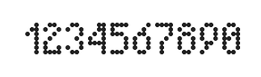 4×7数字点阵字体 ddN47AA1282