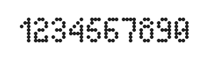 4×7数字点阵字体 ddN47AA1283