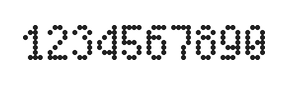 4×7数字点阵字体 ddN47AA1284