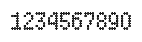 4×7数字点阵字体 ddN47AA1286