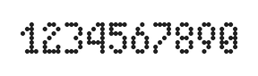 4×7数字点阵字体 ddN47AA1287